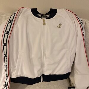 Champion white track jacket. New with tags
